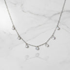 Cubic crystal drop necklace - Terciany 