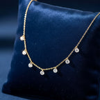 Cubic crystal drop necklace - Terciany 