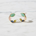 Halfmoon Semi Precious Hoops - Terciany 