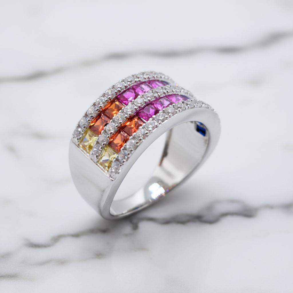 Double Band Rainbow Ring - Terciany 