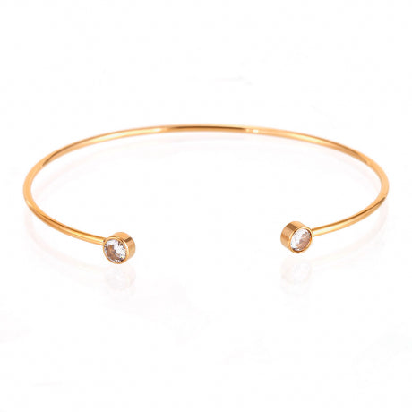 Golden Bracelet with two stones on end