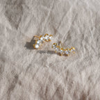 Gold Crown Stud Earrings