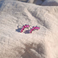 Pretty Pink Crown Stud Earrings