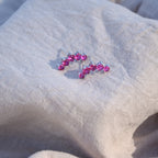Pretty Pink Crown Stud Earrings