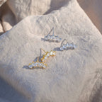 Gold Crown Stud Earrings