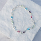 Sterling Silver Oval Cubic Zirconia Bracelet – 19cm - Terciany 