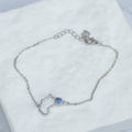 Sterling Silver Africa & Tanzanite Bracelet – 17 + 3cm