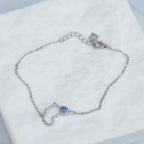 Sterling Silver Africa & Tanzanite Bracelet – 17 + 3cm