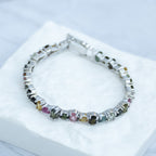 Sterling Silver Tourmaline Tennis Bracelet