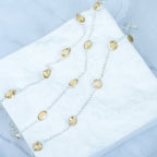 Sterling Silver Citrine Teardrop Gemstone Bracelet – 17 + 3cm
