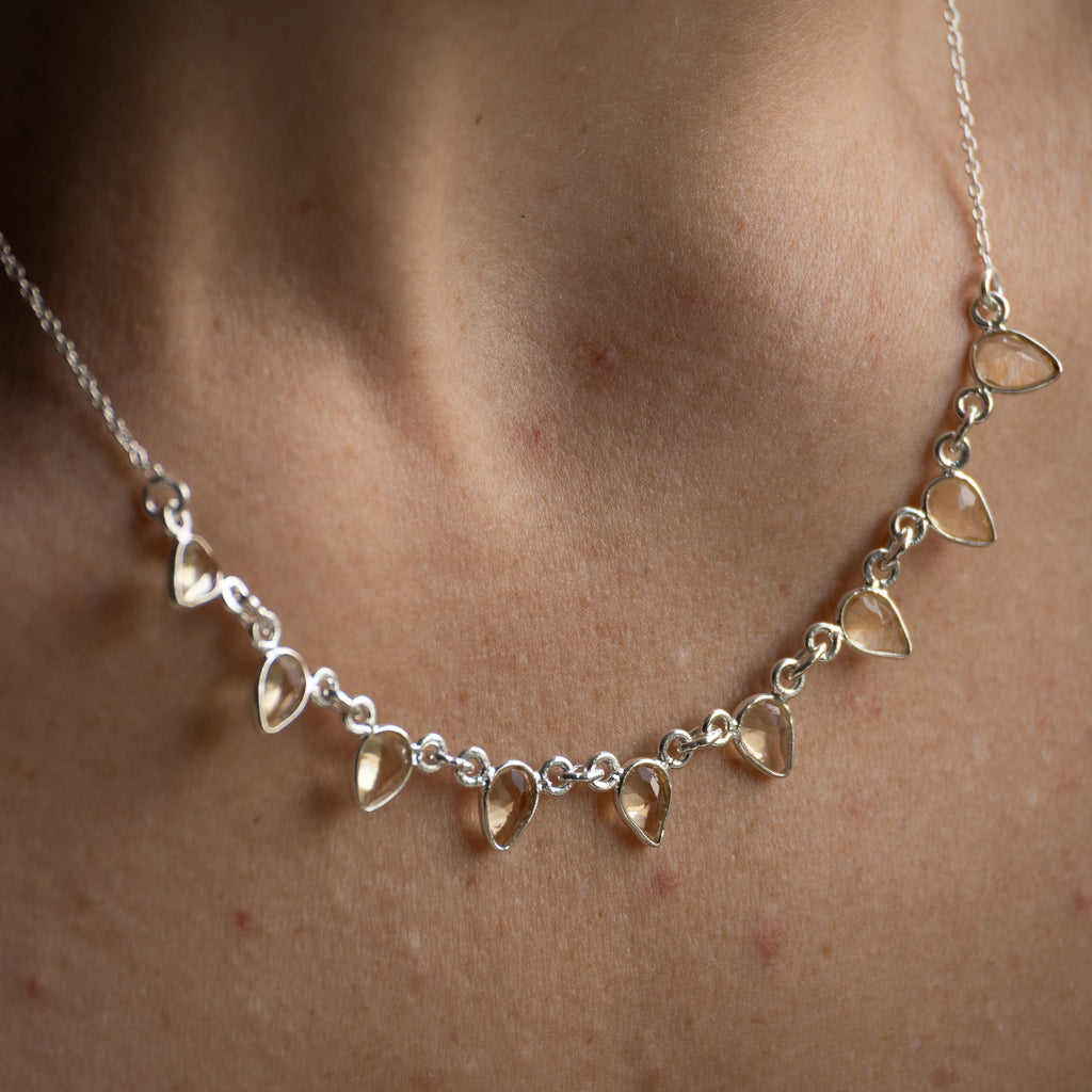 Citrine Teardrop Necklace