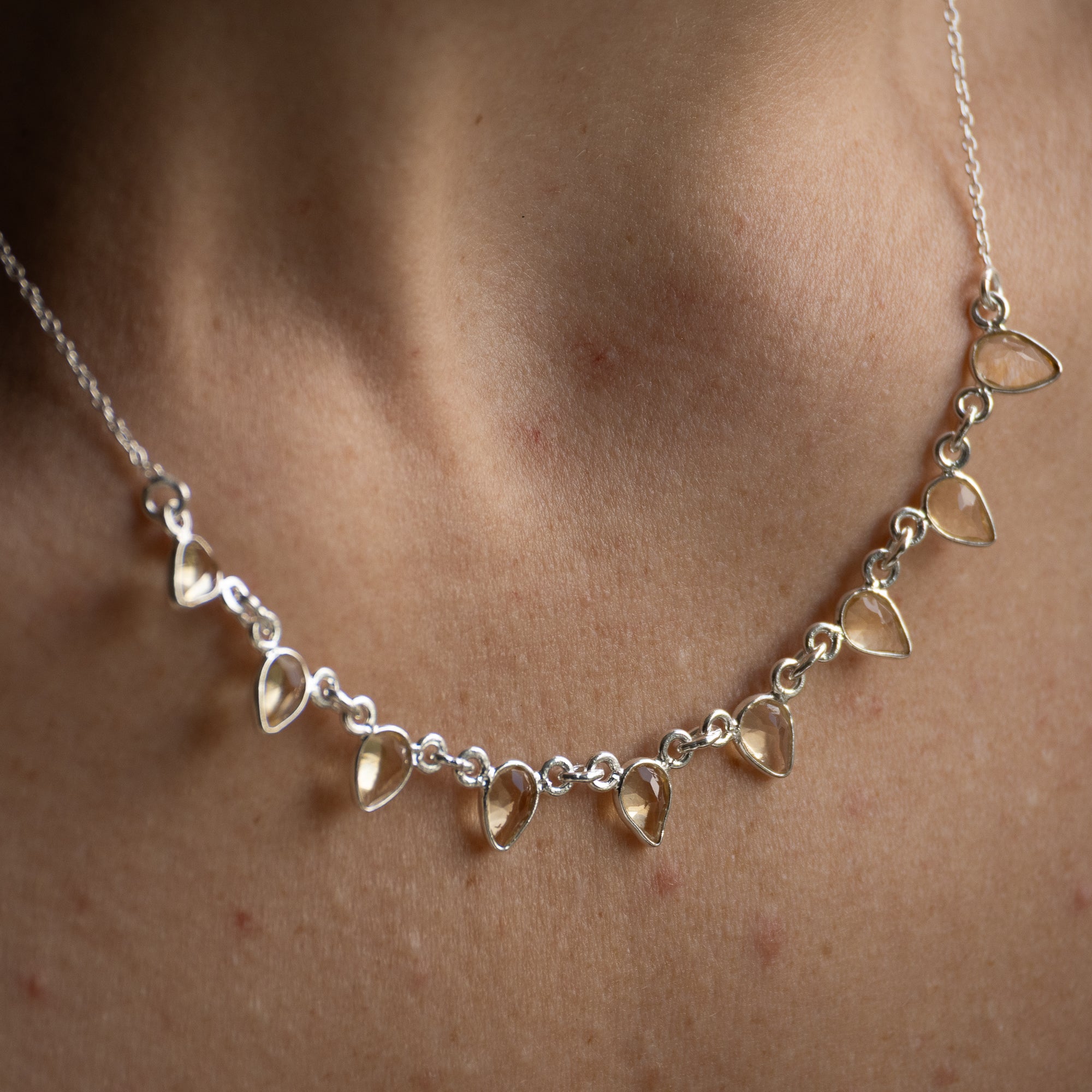 Citrine Teardrop Necklace