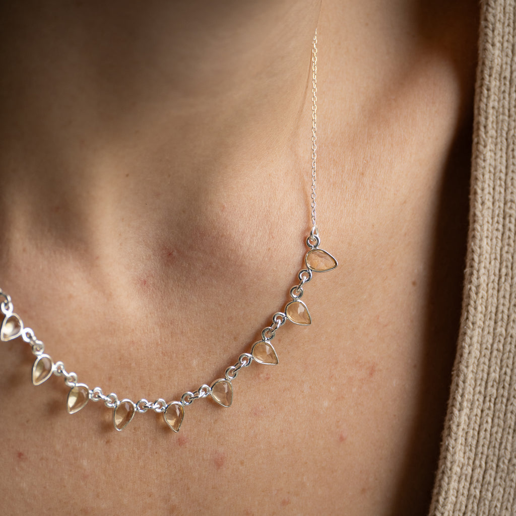 Citrine Teardrop Necklace