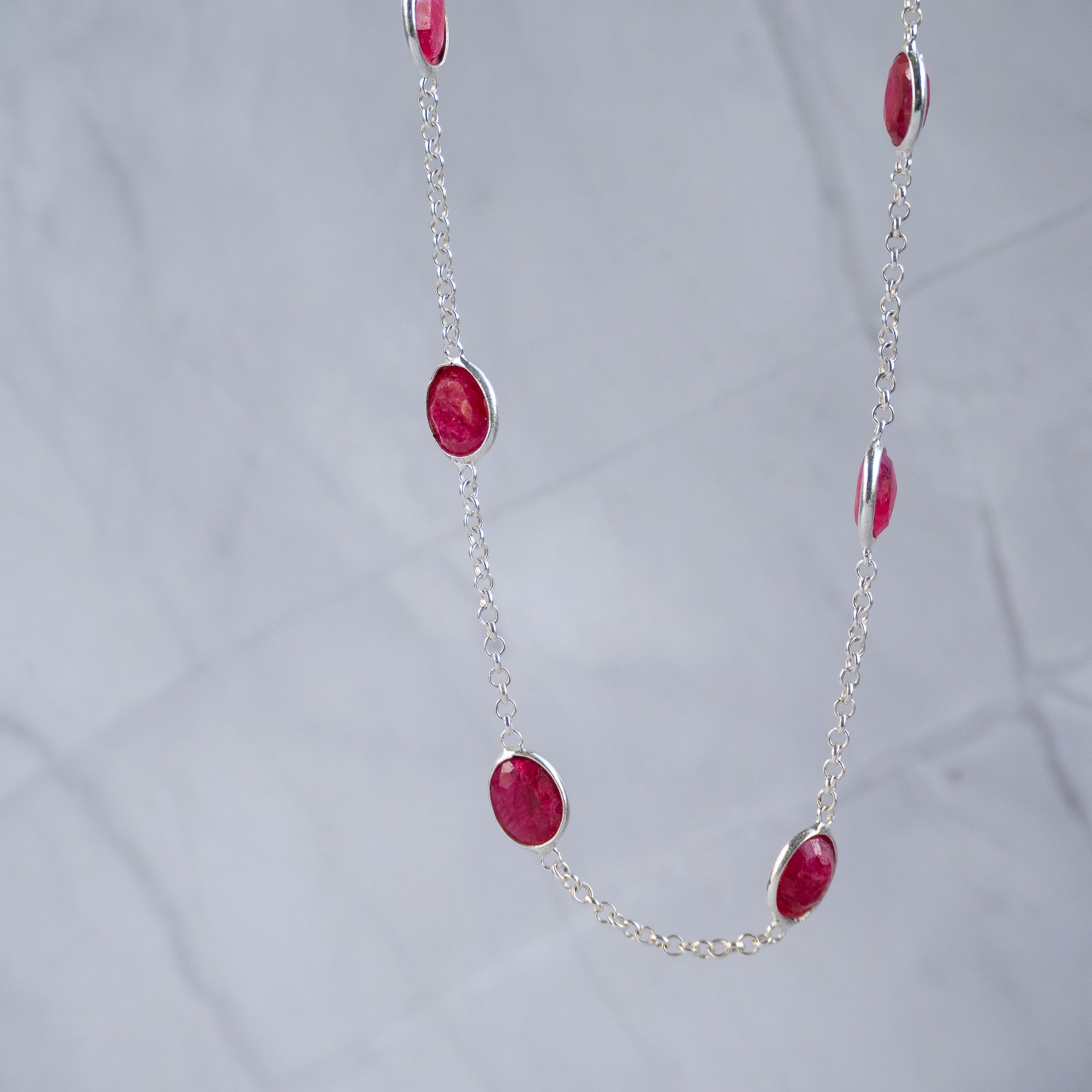 Ruby Semi Precious Stone Necklace