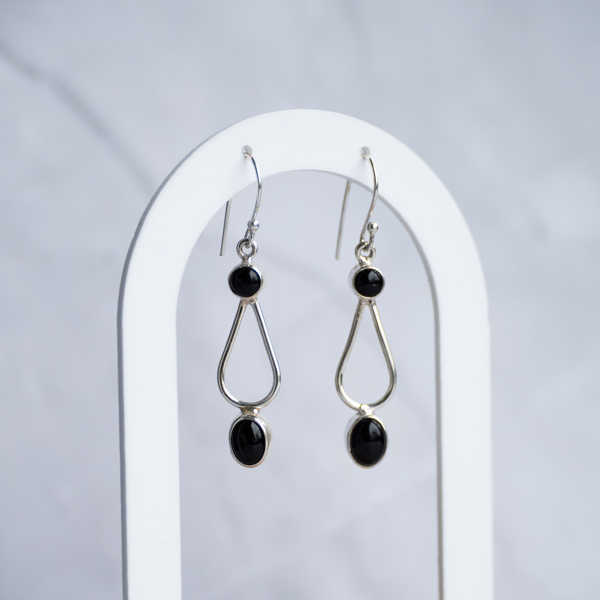 Black Onyx drop earrings