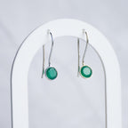 Green Onyx Semi Precious stone drop earrings - Terciany 