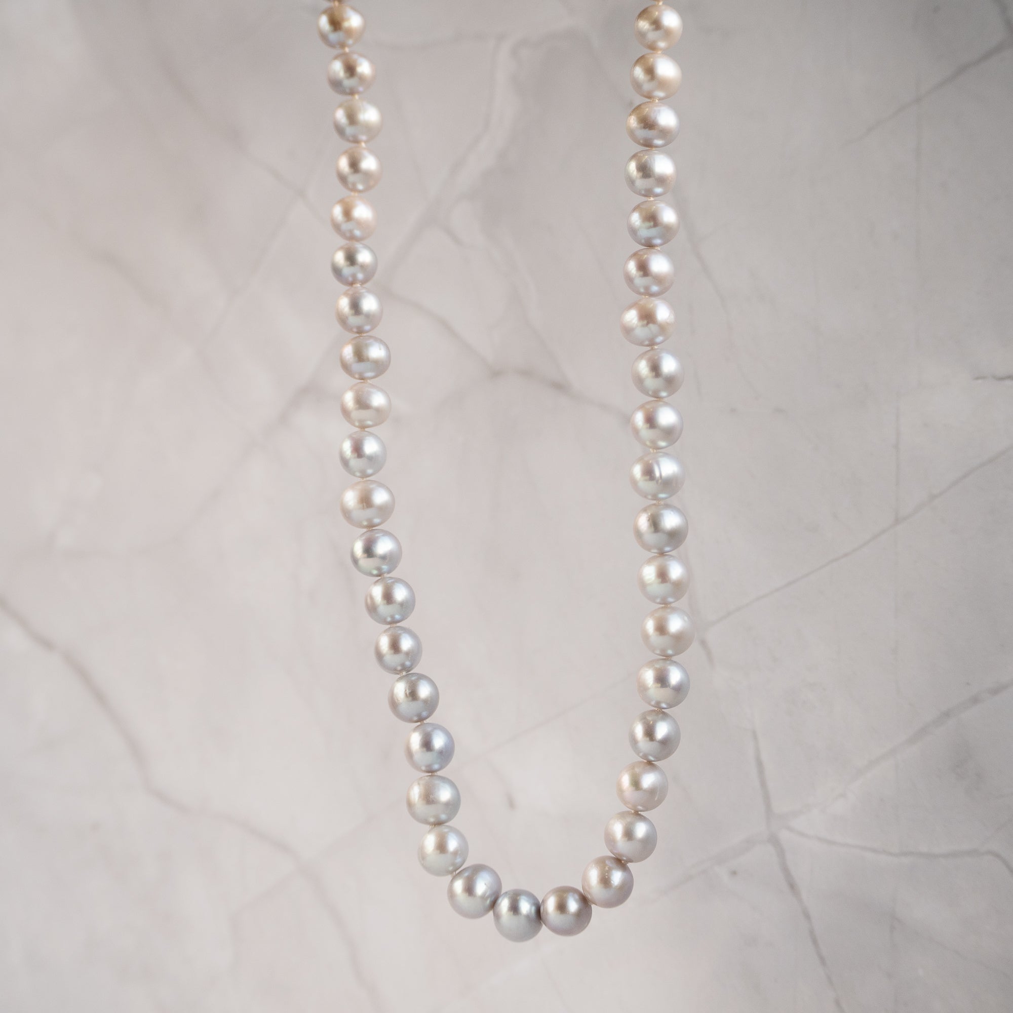 8-9 mm Grey Freshwater Pearl Necklace - Terciany 