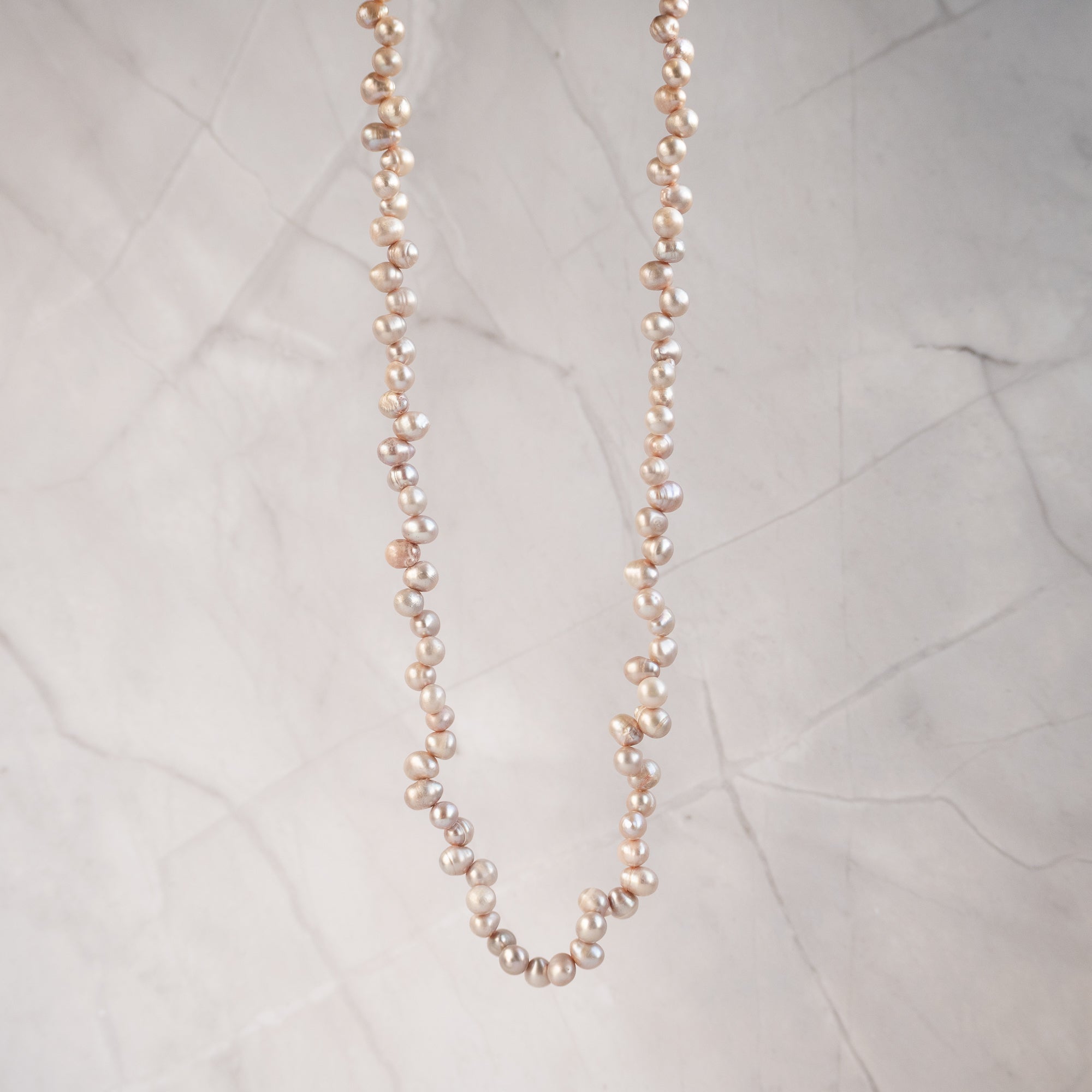 6-7 mm Grey\Peach Freshwater pearls
