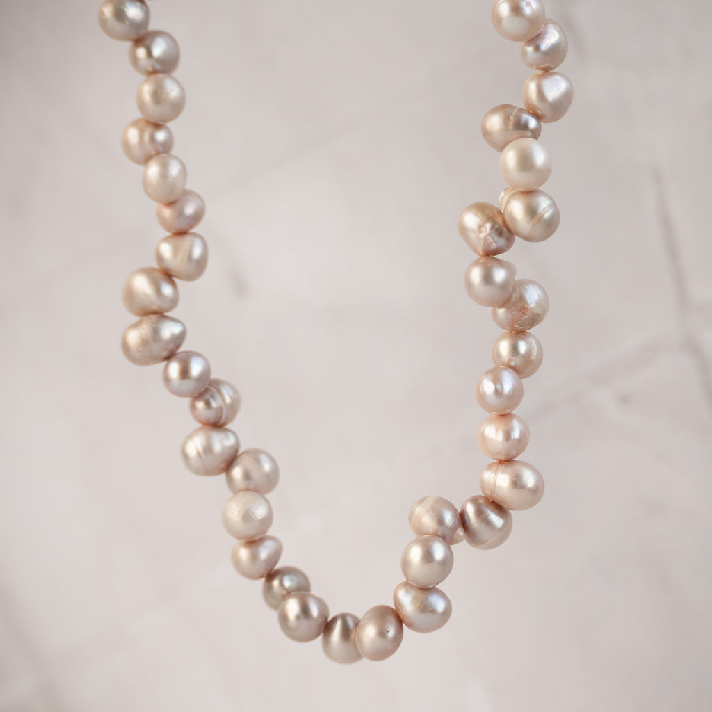 6-7 mm Grey\Peach Freshwater pearls