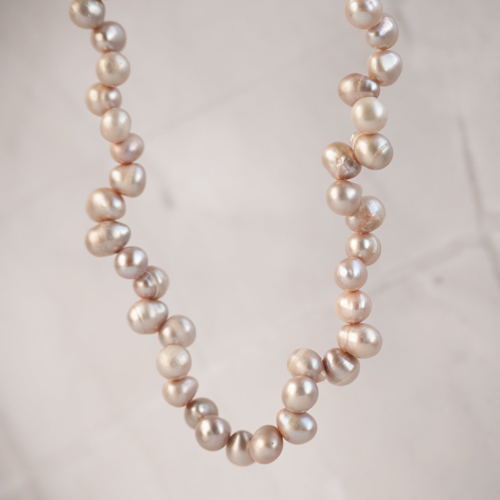6-7 mm Grey\Peach Freshwater pearls