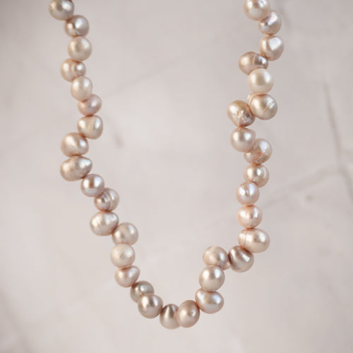 6-7 mm Grey\Peach Freshwater pearls - Terciany 