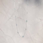 Oval Blue Topaz necklace - Terciany 
