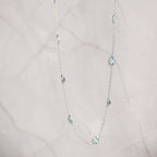 Oval Blue Topaz necklace - Terciany 