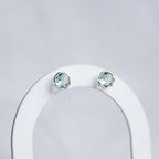 Blue Topaz semi Precious stone stud earrings - Terciany 