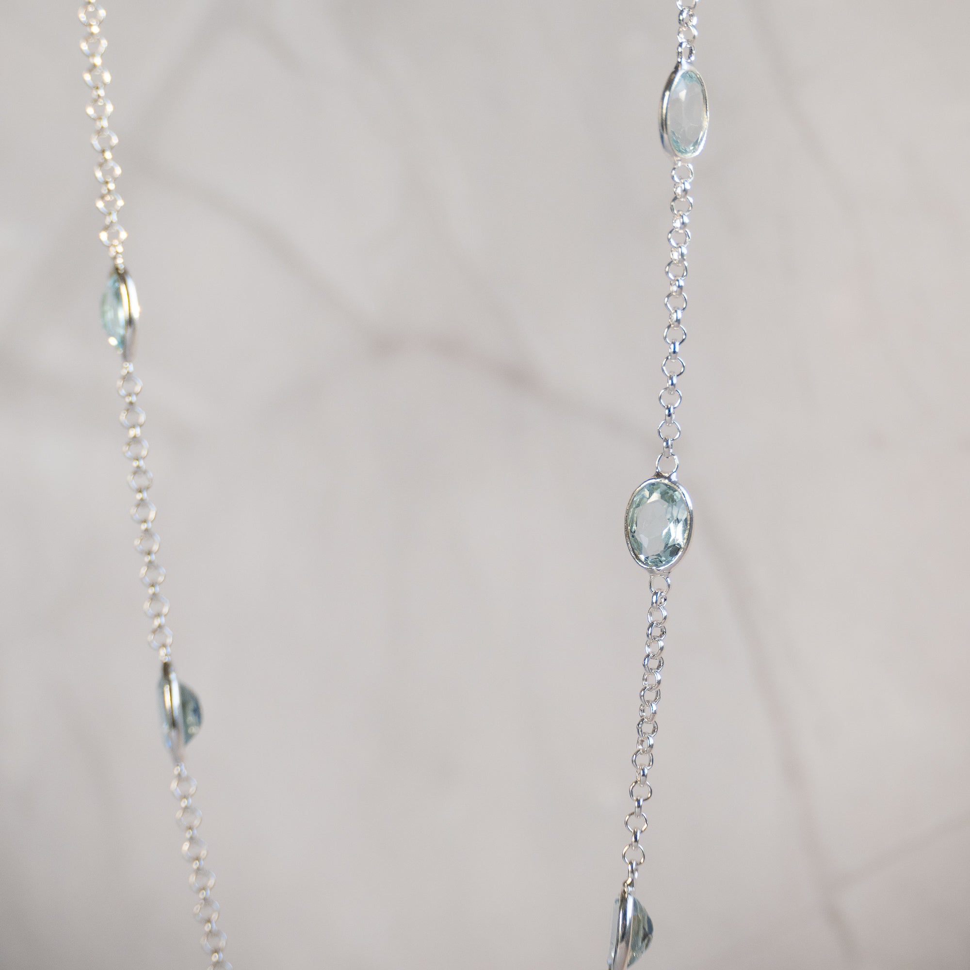 Oval Blue Topaz necklace