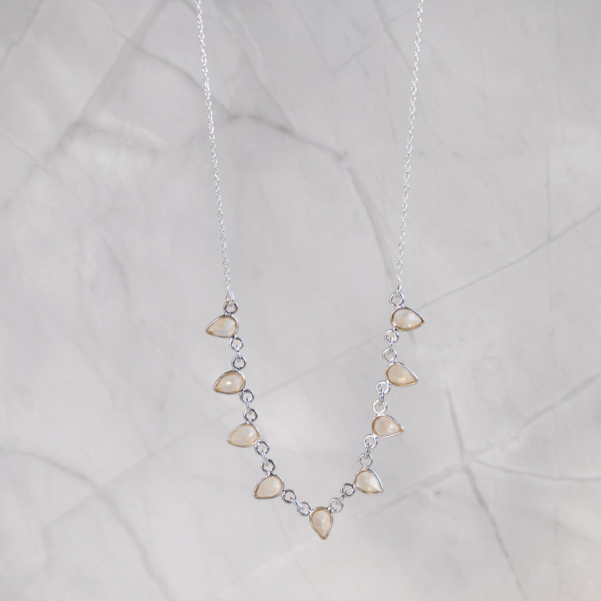 Citrine Teardrop Necklace