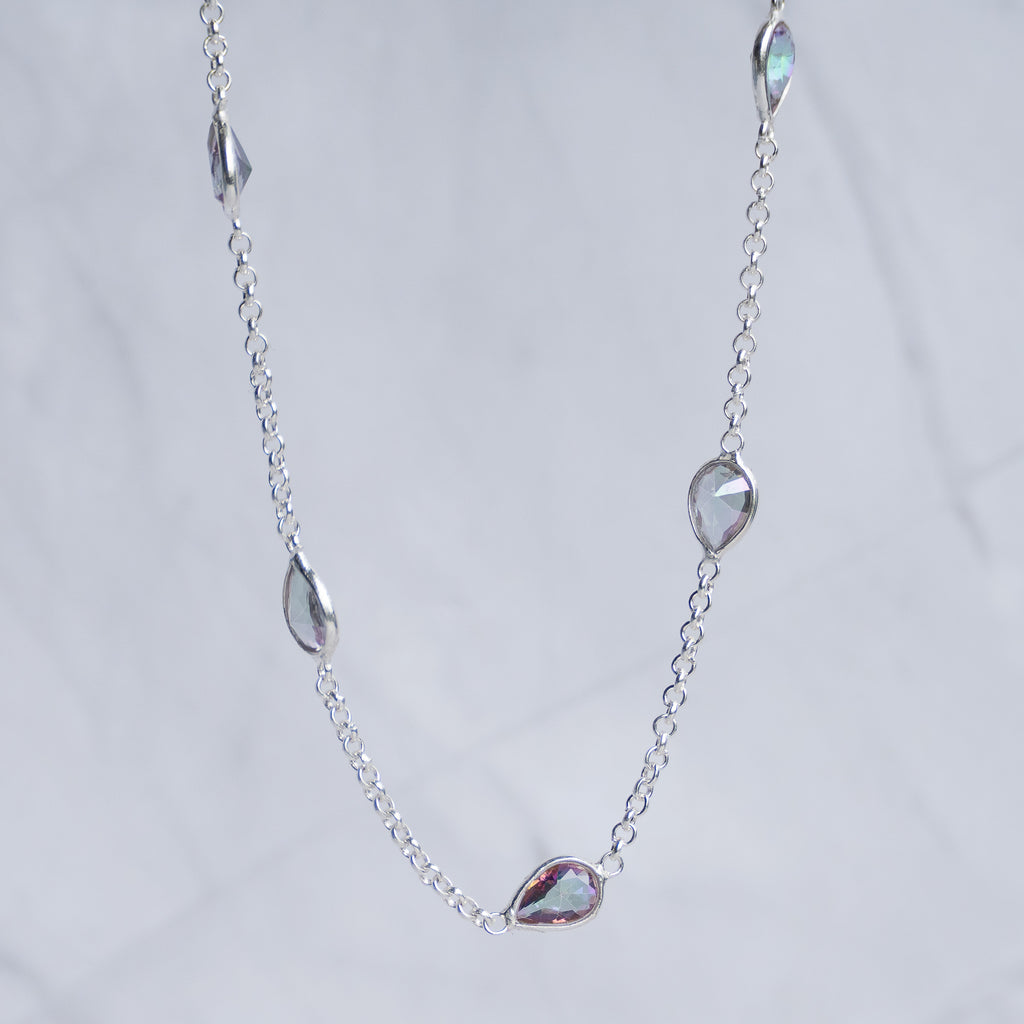 Teardrop Mystic Topaz Necklace