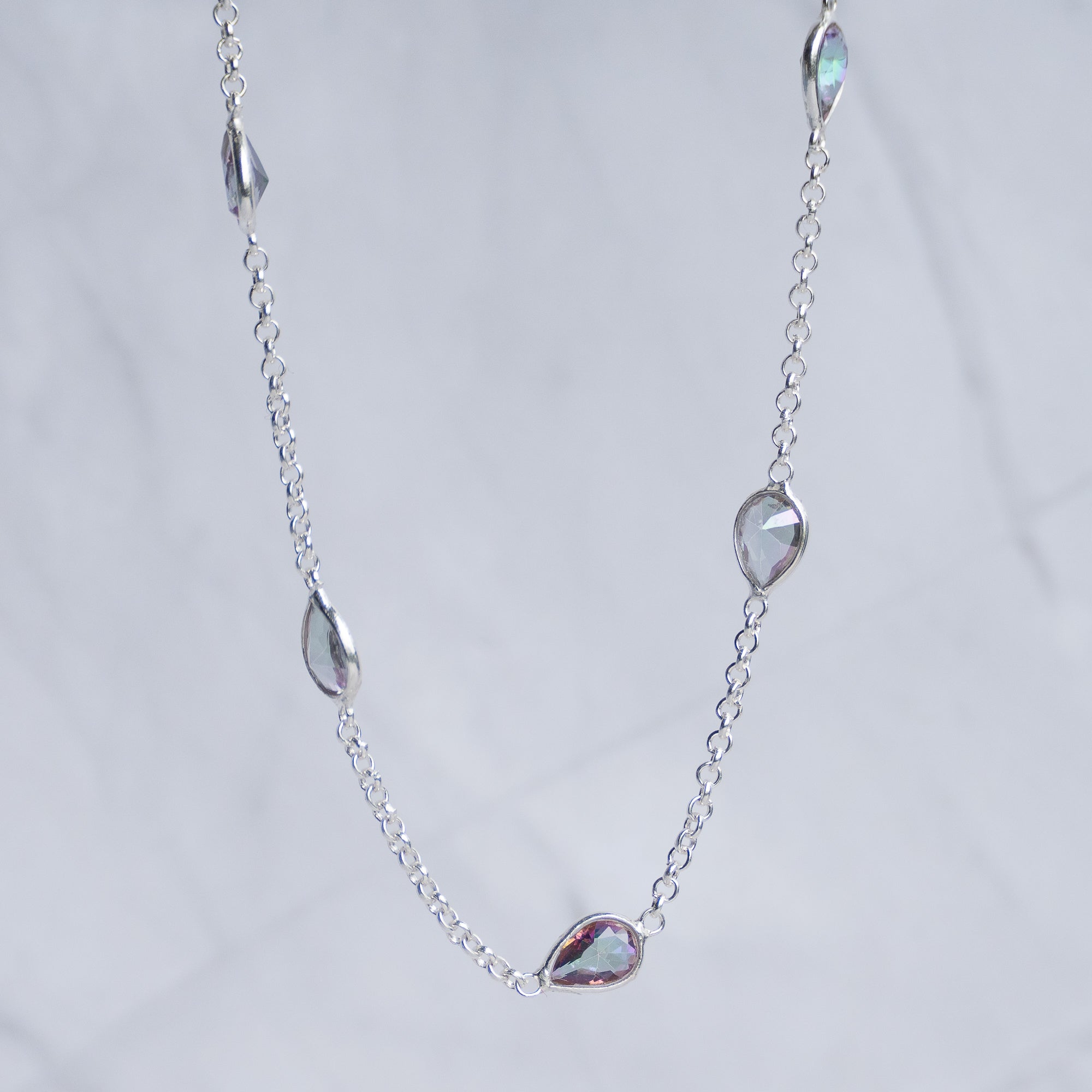 Teardrop Mystic Topaz Necklace