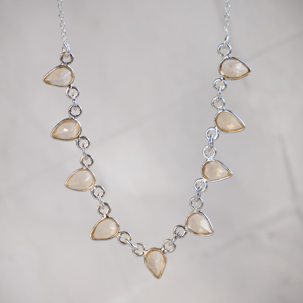 Citrine Teardrop Necklace