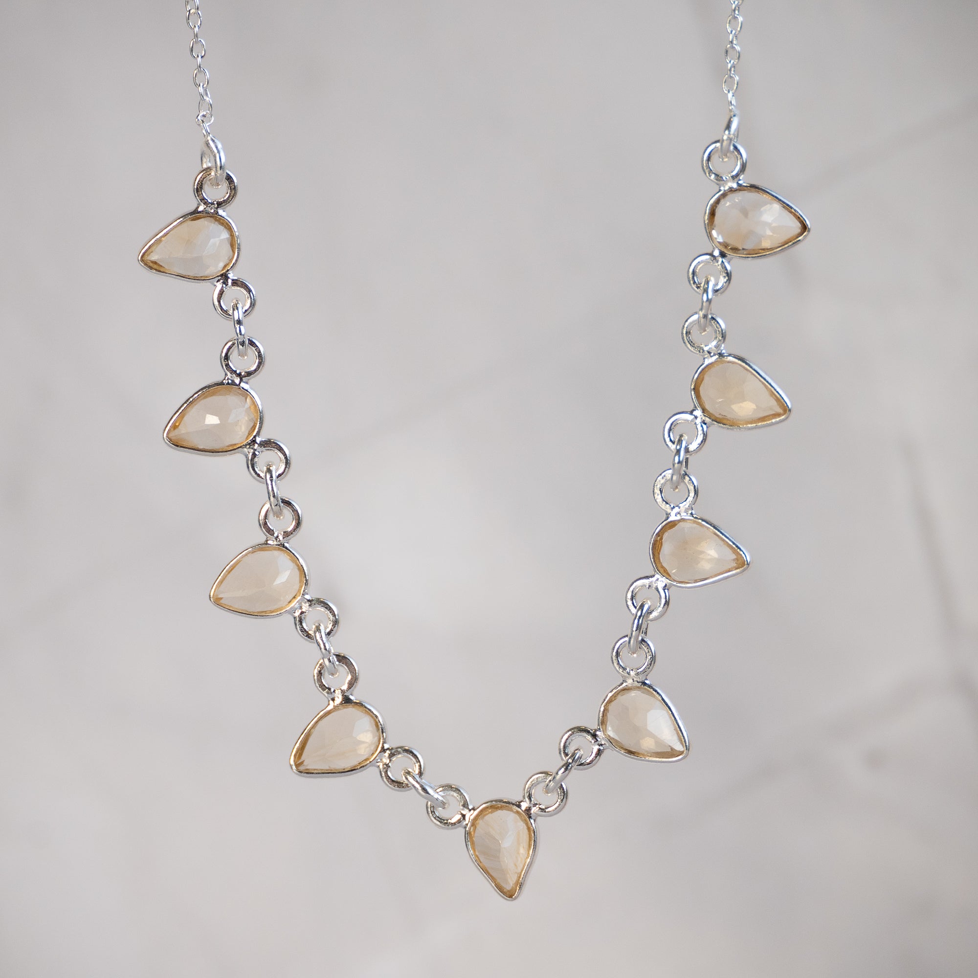 Citrine Teardrop Necklace