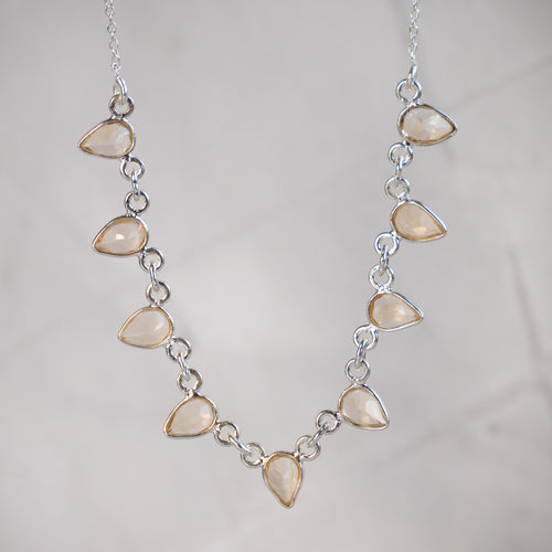 Citrine Teardrop Necklace - Terciany 