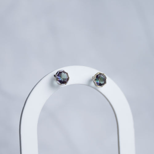 Mystic Topaz Semi Precious stone stud earrings - Terciany 