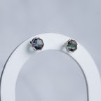 Mystic Topaz Semi Precious stone stud earrings - Terciany 
