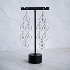 Cinderella Blue Topaz Semi Precious Stone Statement Earrings - Terciany 