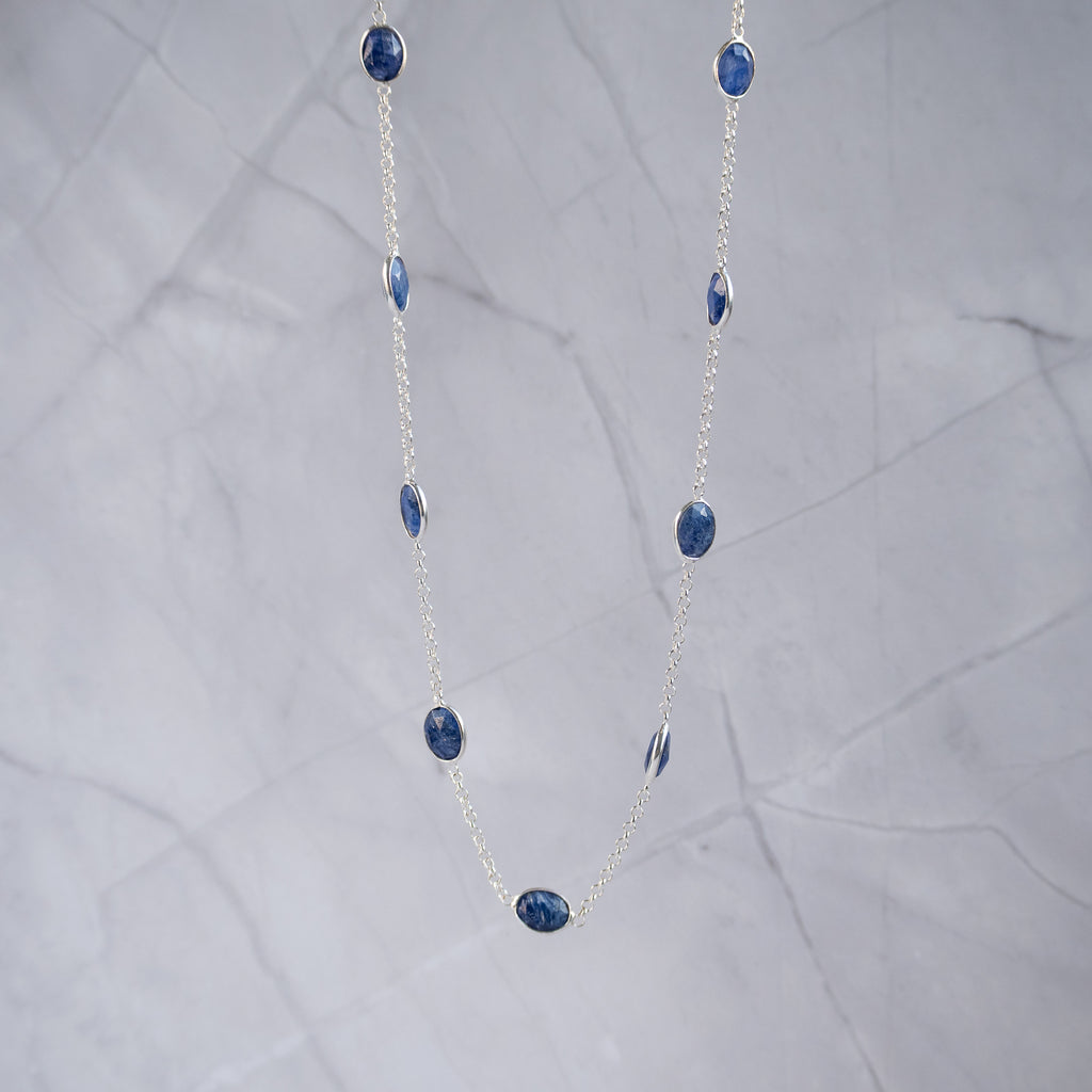 Sapphire Semi Precious stone Necklace