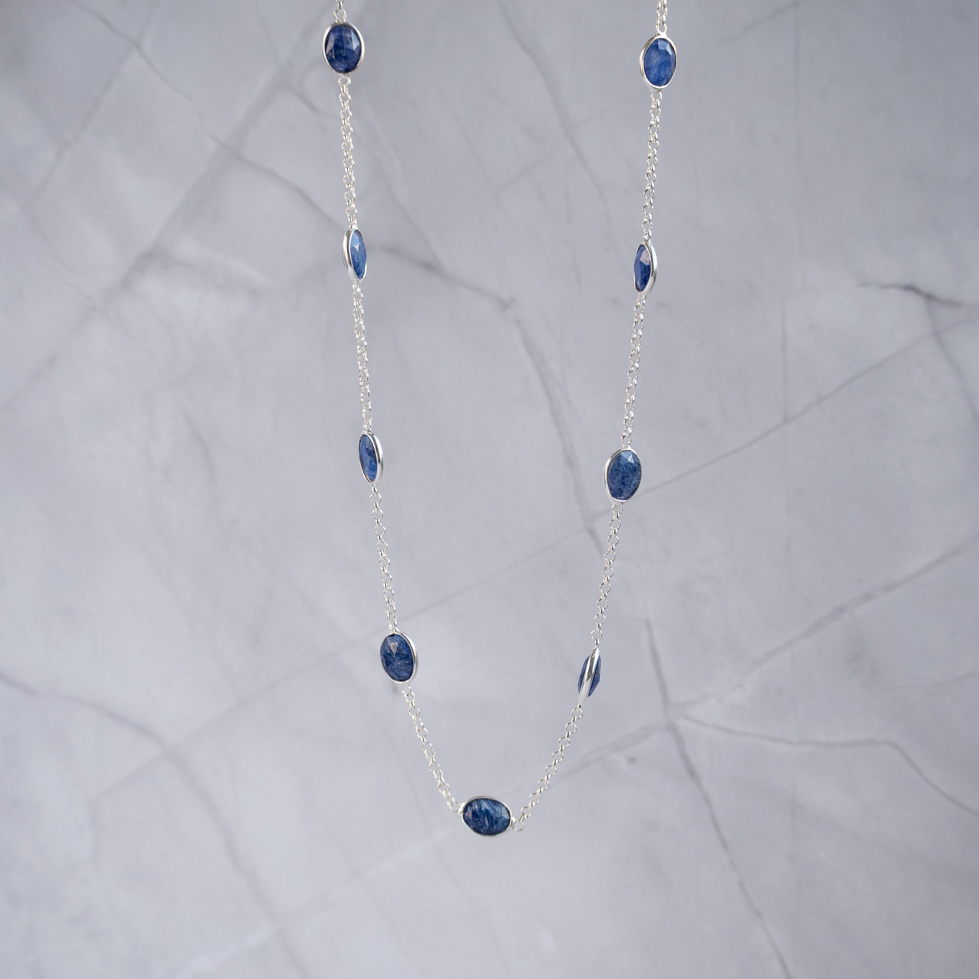 Sapphire Semi Precious stone Necklace