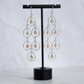 Cinderella Citrine Semi Precious stone Statement Earrings - Terciany 