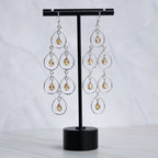 Cinderella Citrine Semi Precious stone Statement Earrings - Terciany 