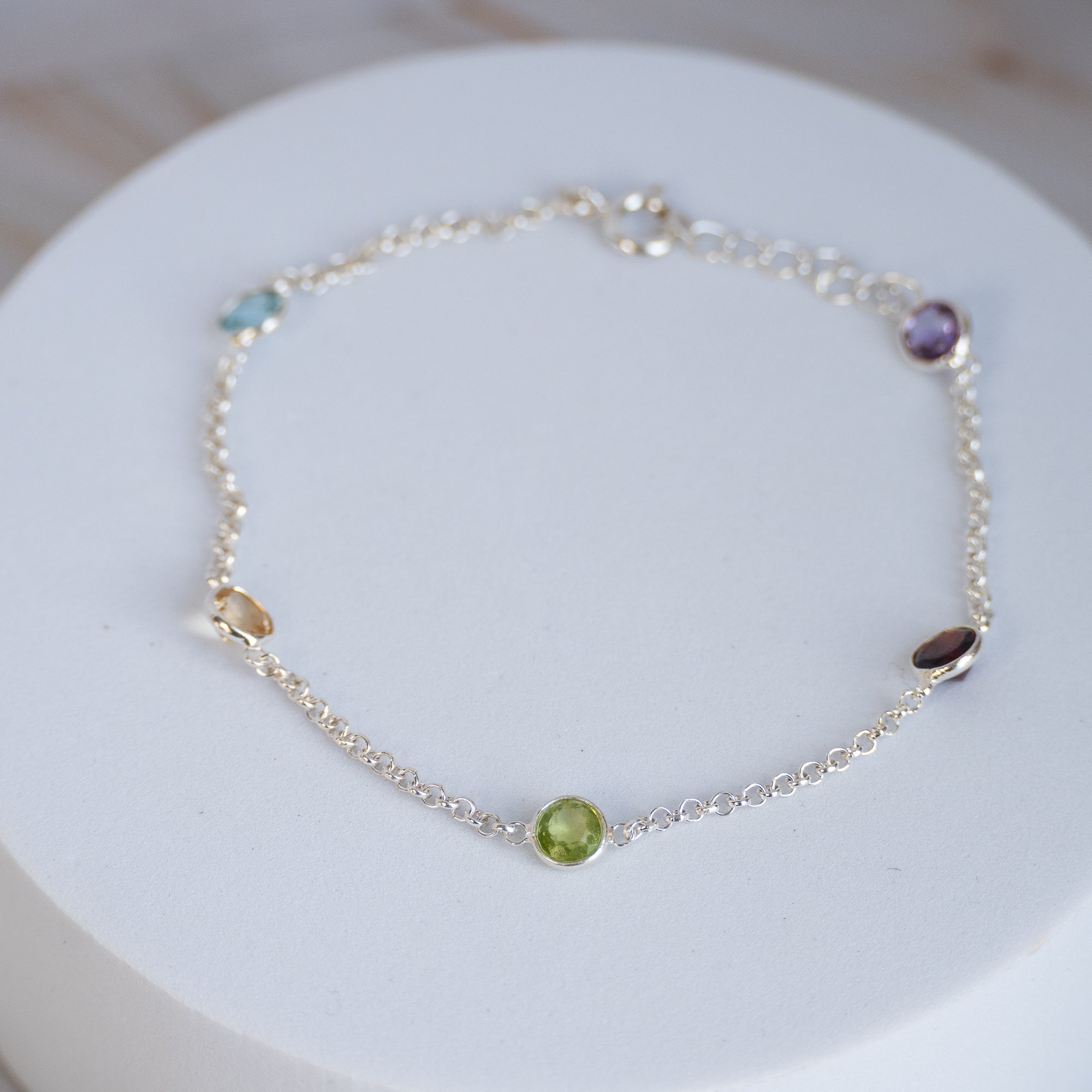 Rainbow Semi Precious stone bracelet