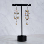 Bella Citrine Semi Precious Stone Statement drop earrings - Terciany 