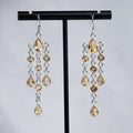 Bella Citrine Semi Precious Stone Statement drop earrings - Terciany 
