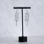 Bella Blue Topaz semi Precious Stone Statement earrings - Terciany 