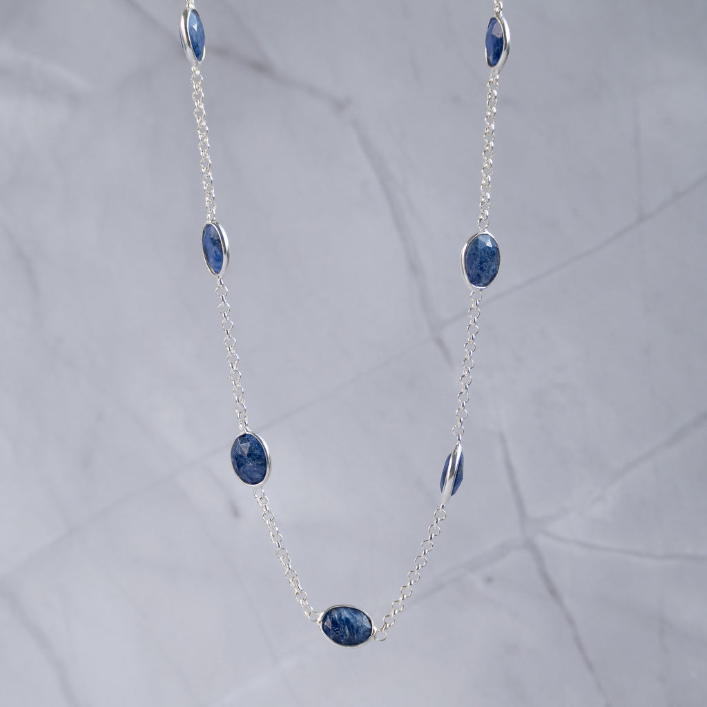 Sapphire Semi Precious stone Necklace