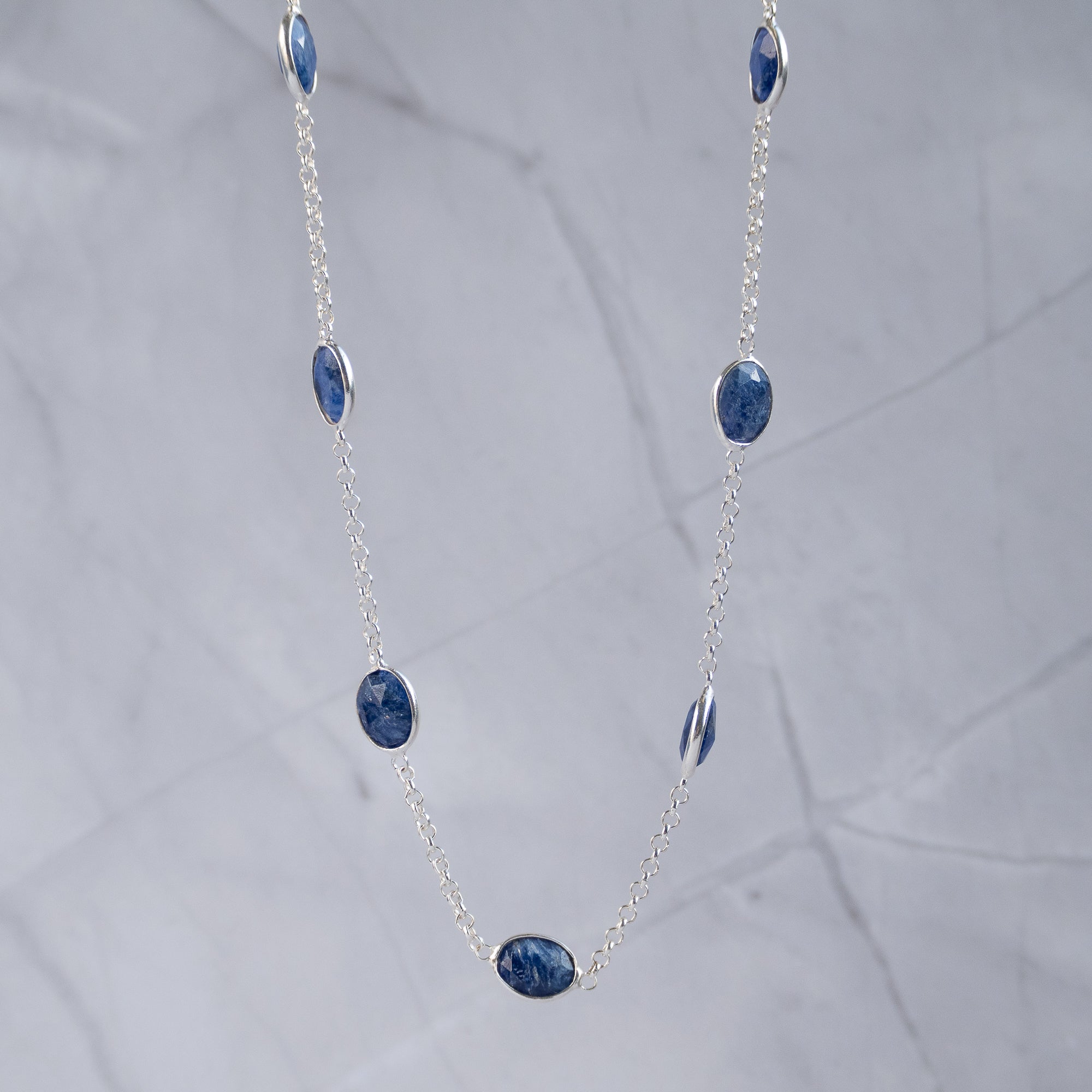 Sapphire Semi Precious stone Necklace