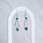 Green Onyx Drop Earrings - Terciany 