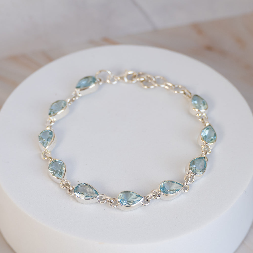 Teardrop Blue Topaz bracelet